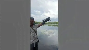 Купил рогатку для рыбалки | Пробная охота на рыбу |  Рыбалка с рогаткой на озере |